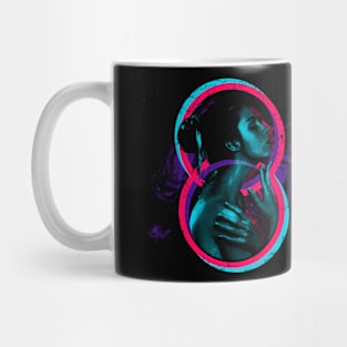 Artistic 80s Retro Style girl Design Mug